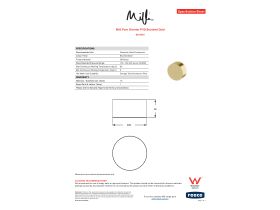 Specification Sheet - Milli Pure Diverter PVD Brushed Gold