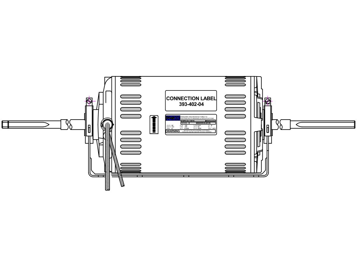 Fasco Fan Motor 240V 1100W 809455SVA-B12S