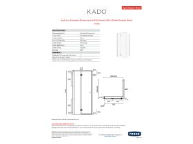Specification Sheet - Kado Lux Frameless Enclosure with Wall Channel 900 x 900mm Brushed Nickel