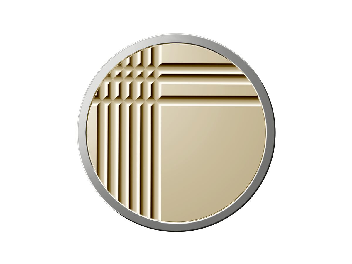Supporting Image - Sussex Pure Elemental Handle Insert Strati PVD Brushed Platinum Gold with Chrome Base