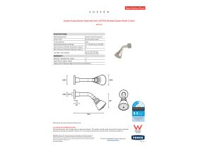 Specification Sheet - Sussex Scala Shower Head and Arm LUX PVD Brushed Oyster Nickel (3 Star)