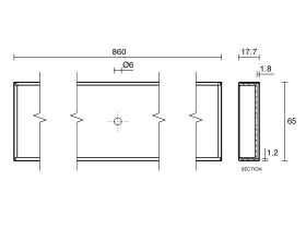 Posh Solus Tile Over Shower Tray 860mm Tile Insert Channel Only Suits Tiles 9mm and up