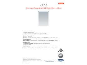 User Manual - Kado Aspect Rectangle Veil LED Mirror 800mm x 600mm