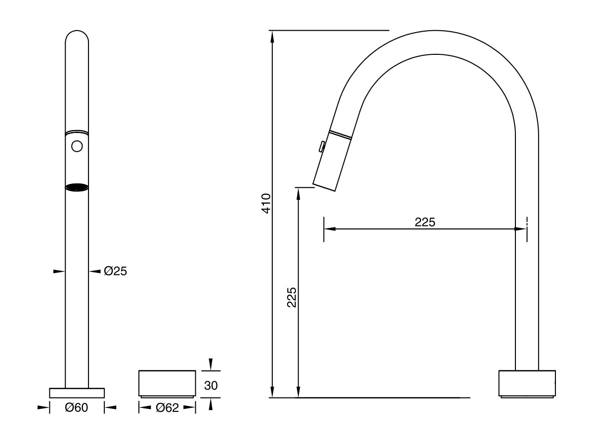 Sussex Pure Progressive Sink Mixer Tap Set with Pull Out Spray (4 Star)