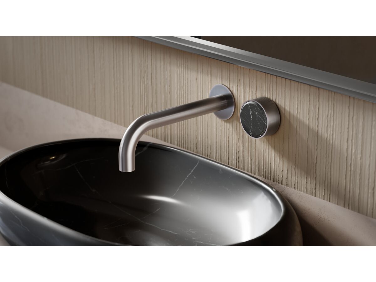 In Situ - Sussex Pure Elemental Progressive Wall Basin Mixer System 200mm in Brushed Gunmetal with Pure Eclipse Elemental Handle Insert