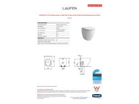 Specification Sheet - LAUFEN Pro A Rimless Back to Wall Pan & Slim Soft Close Quick Release Seat (4 Star)