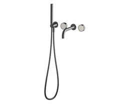 Supporting Image - Sussex Pure Elemental Progressive Bath Mixer System with Handshower 200mm PVD Brushed Gunmetal with Aurora Insert