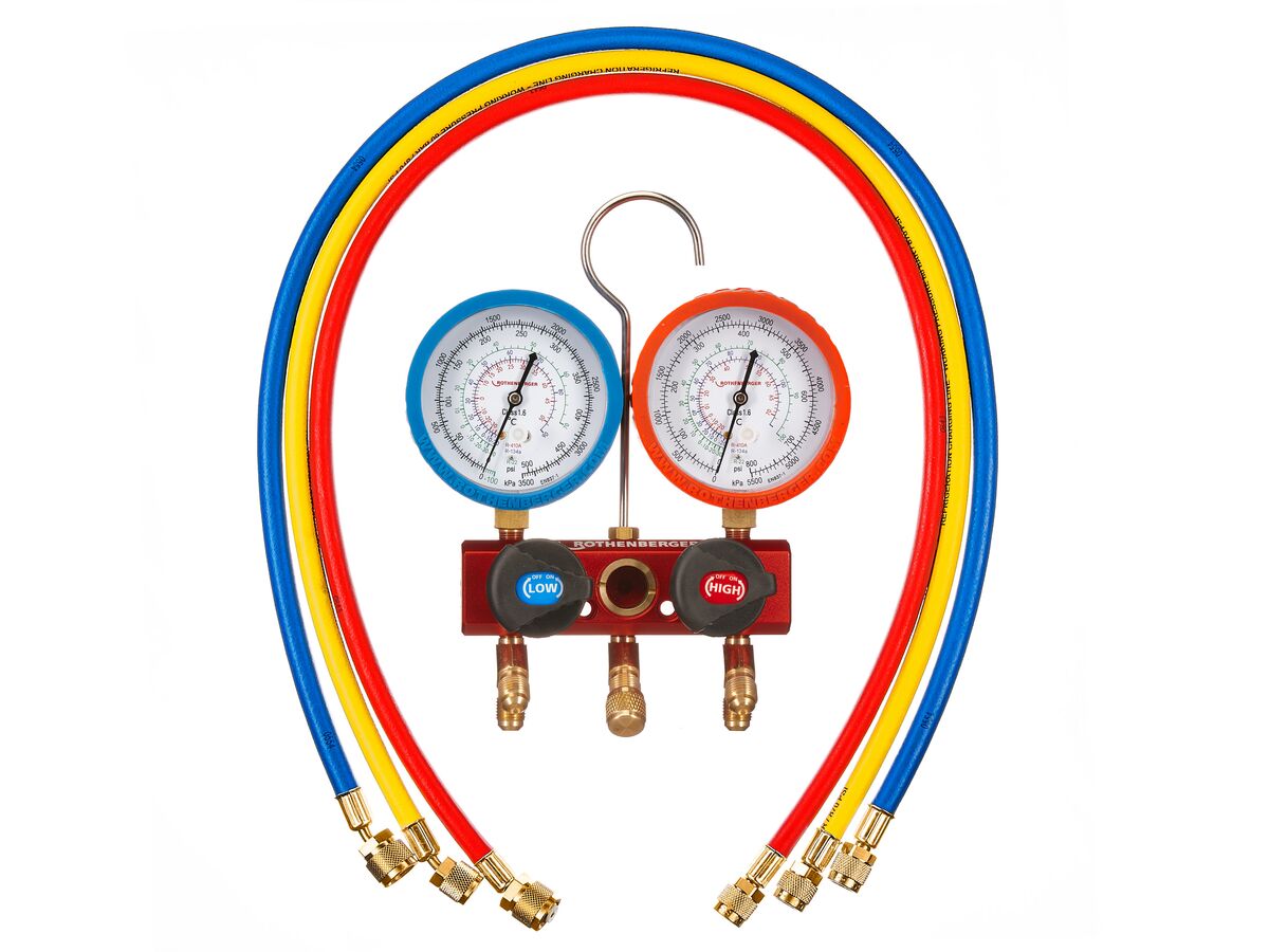 Rothenberger Dual Gas Manifold with 1.5mm Hoses