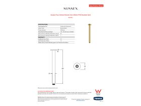 Specification Sheet - Sussex Pure Vertical Shower Arm 300mm PVD Brushed Gold