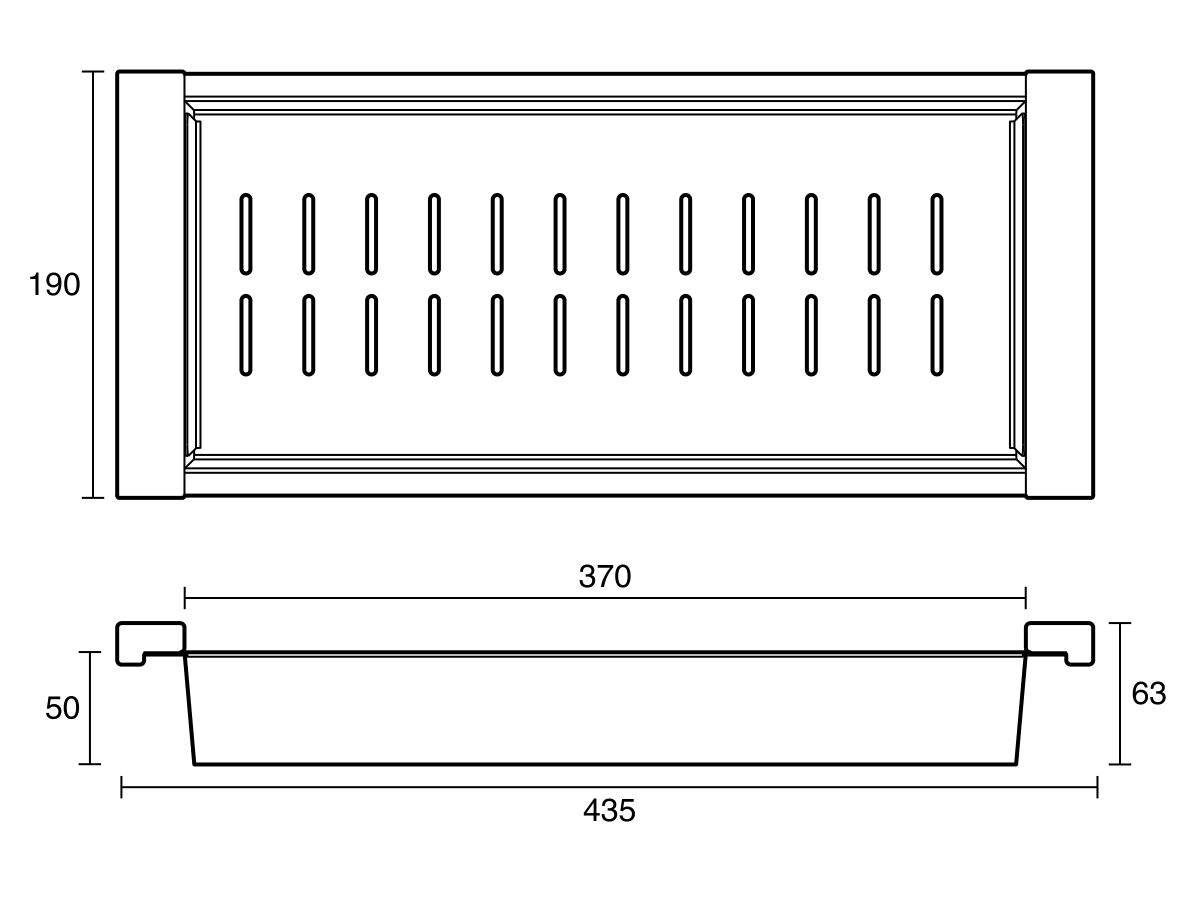 Technical Drawing - Memo Harper Colander Stainless Steel