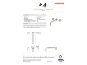 Specification Sheet - Milli Pure Bath Set 250mm PVD Brushed Nickel