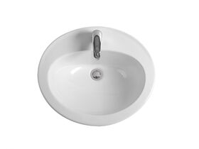 Base Vanity Basin with Overflow 1 Taphole 560 x 480mm White