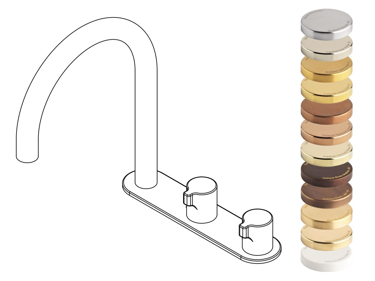 Hero - Faucet Strommen Vara Fin Hob Basin Hostess Tap System Right Hand Specialty Finish (6 Star) Lead Free