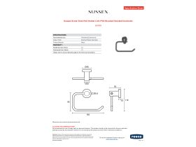Specification Sheet - Sussex Scala Toilet Roll Holder LUX PVD Brushed Smoked Gunmetal