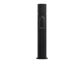 Supporting Image 2 - Mizu Drift Dial Medium Height Basin Mixer Curved Spout Matte Black (6 Star) Lead Free