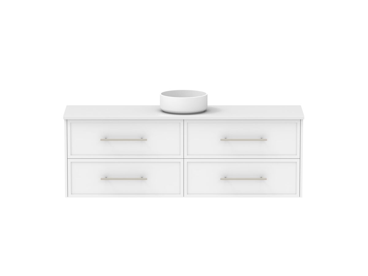 Supporting Image - Kado Lux Ensuite All Drawer Twin 1500mm Wall Hung Centre Basin 20mm Top Shaker