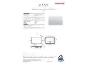 Specification Sheet - Kado Aspect Rectangle Veil LED Mirror 800mm x 1200mm