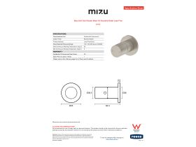 Specification Sheet - Mizu Drift Dial Shower Mixer Kit Brushed Nickel Lead Free