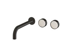 Supporting Image - Sussex Pure Elemental Wall Bath Hostess System 250mm PVD Matte Black with Aurora Insert