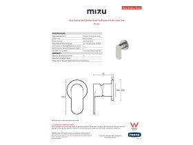 Specification Sheet - Mizu Soothe MK2 Shower Mixer Kit Brushed Nickel Lead Free
