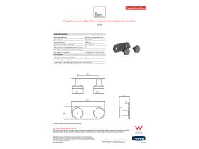 Specification Sheet - Faucet Strommen Vara Disc Wall Top Assembly Trimset Matte Black Lead Free