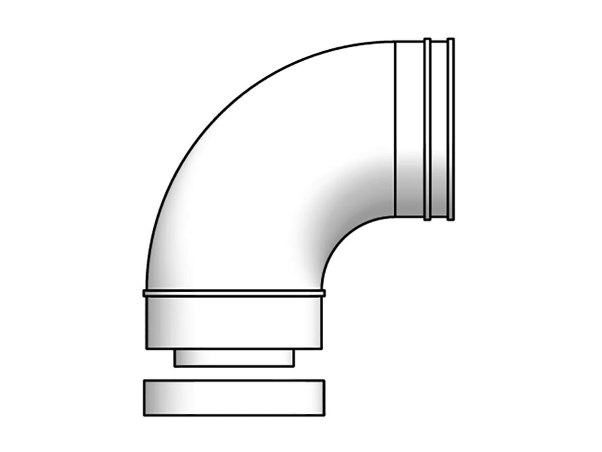 Thermann Commercial 32 Flue Elbow 90 Degree 100/150