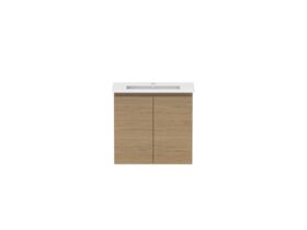 Hero - Posh Domaine 600mm Ensuite Wall Hung Vanity Unit Matte White Ceramic Top