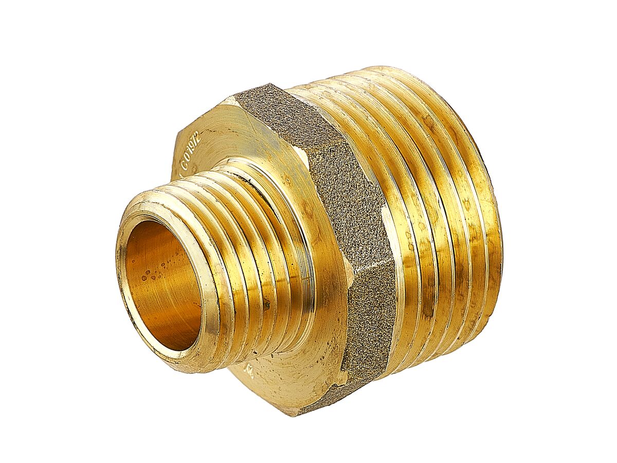 Nipple Hex Reducing Brass 25mm x 15mm