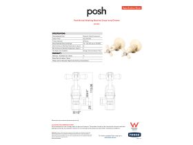 Specification Sheet - Posh Bristol Washing Machine Stops Ivory/Chrome