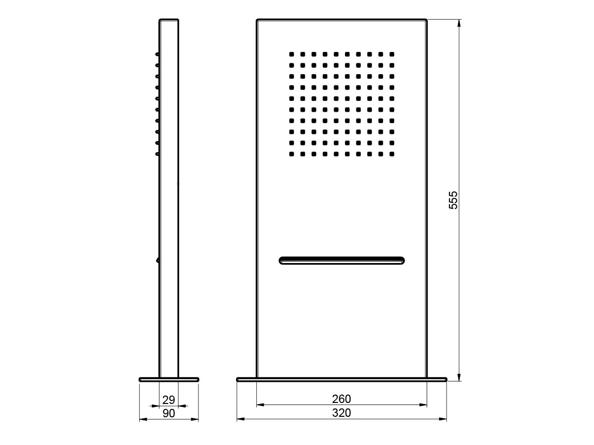 Teknobili Solido Blade Shower 2 Functions Chrome (3 Star)