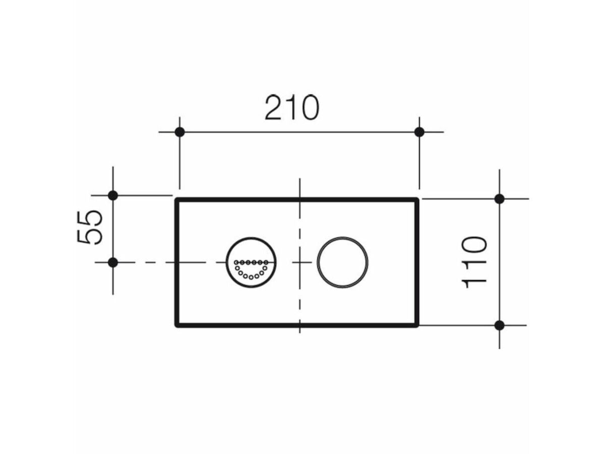 Caroma Invisi II Care Round Dual Flush Button/Plate Chrome