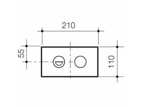 Caroma Invisi II Care Round Dual Flush Button/Plate Chrome