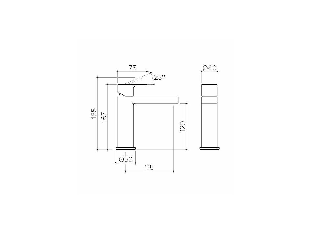 Clark Round Square Basin Mixer (5 Star)