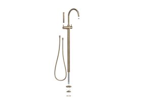 Supporting Image - Faucet Strommen Vara Fin Floor Mounted Bath Mixer with Handshower Kit Discovery Bronze (3 Star)