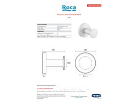 Specification Sheet - Roca Ona Robe Hook Matte White