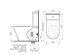 Caroma Luna Cleanflush Wall Faced Close Coupled Toilet Suite with Soft Close Seat White (4 Star)