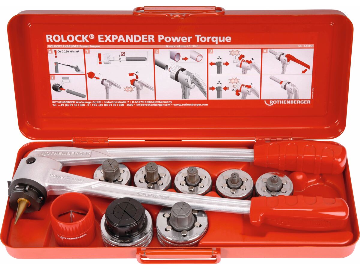 Rothenberger ROLOCK Refrigeration Expander Set 3/8" - 1 1/8"