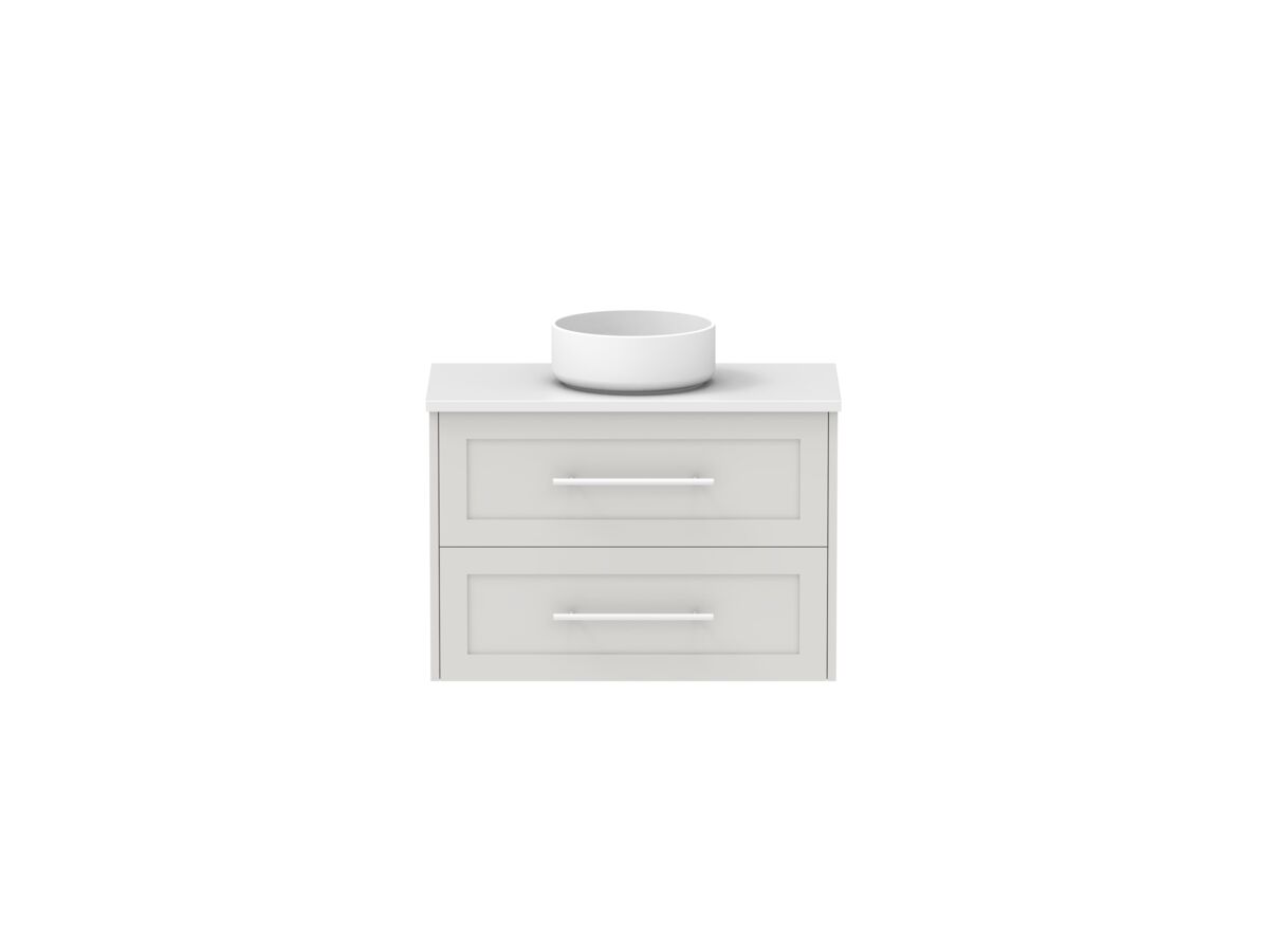 Hero - Kado Lux Ensuite All Drawer Twin 750mm Wall Hung Centre Basin 20mm Top