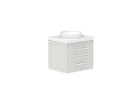 Supporting Image - Kado Lux 600mm All Drawer Wall Hung Vanity Unit 2 Drawers Centre Bowl 50mm Top