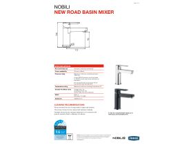 Technical Guide - Nobili New Road Basin Mixer Black / Chrome (4 Star)