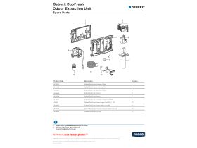 Spare Parts - Geberit DuoFresh Odour Extraction System