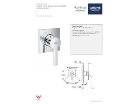 Technical Guide - GROHE Lineare New Shower Mixer Tap Trimset Chrome