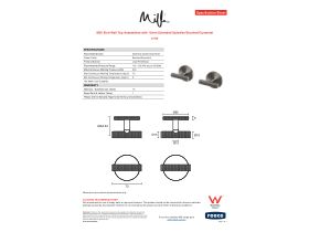 Specification Sheet - Milli Etch Wall Top Assemblies with 15mm Extended Spindles Brushed Gunmetal