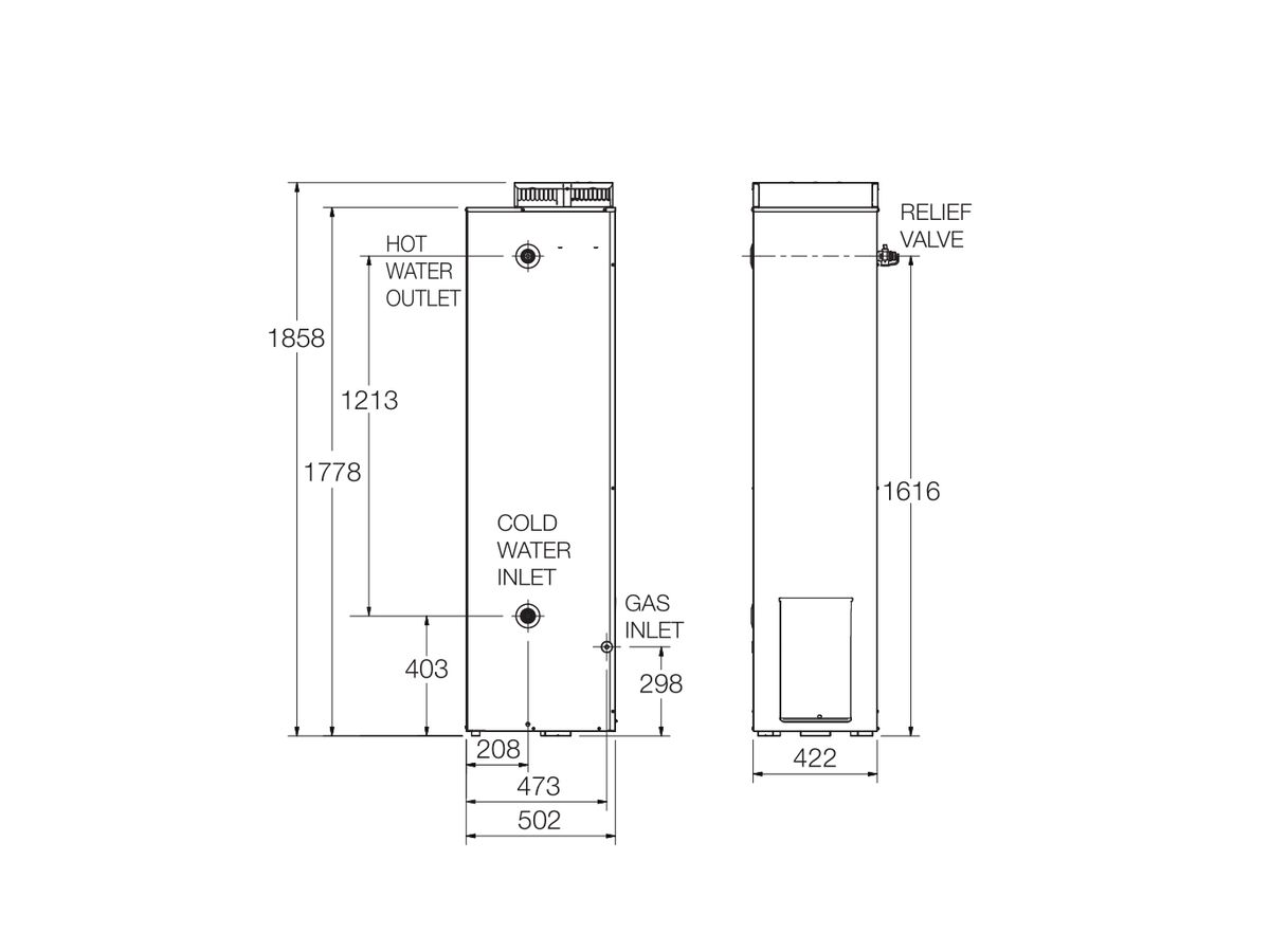 Rheem 4 Star 170L Hot Water System