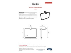 Specification Sheet - Mizu Soothe Towel Ring Matte Black