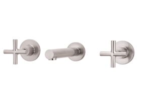 Hero - Posh Solus Bath Set with 170mm Outlet and 3/4 Ceramic Disc Brushed Nickel