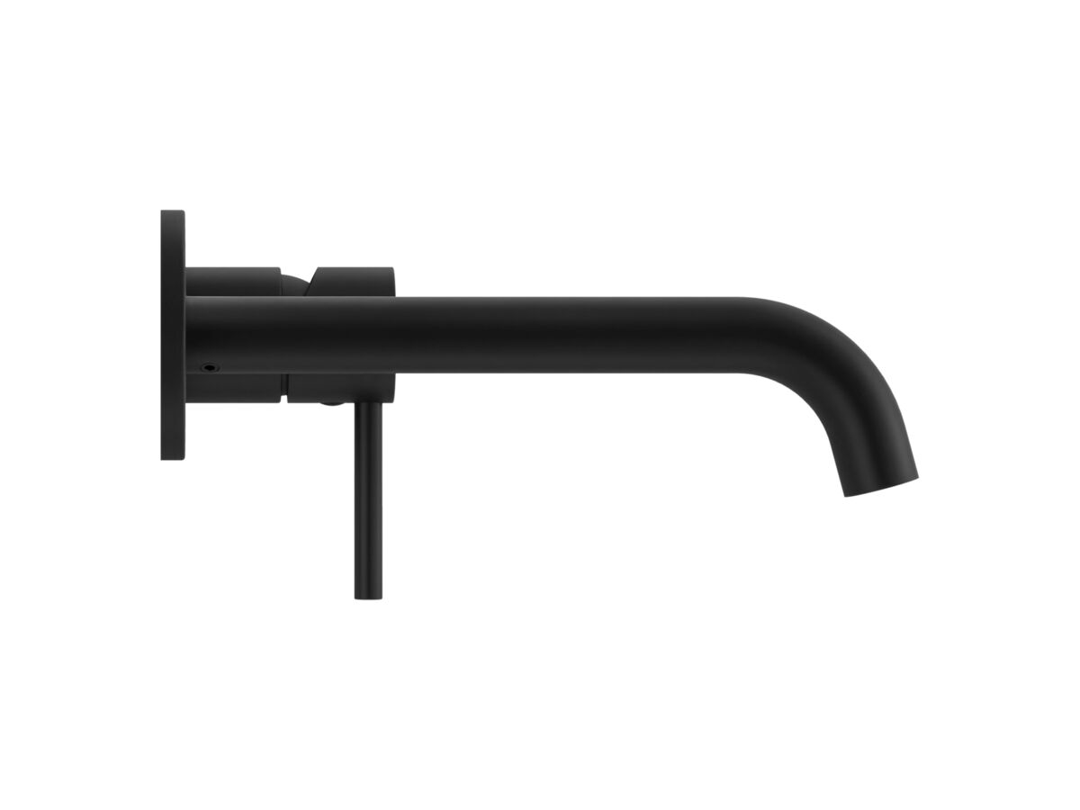 Supporting Image - Mizu Drift Wall Basin / Bath Mixer Set with Curved Spout 2 Piece Kit Matte Black (6 Star) Lead Free - Side