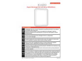 Installation Instructions - Kado Aspect Rectangle Veil LED Mirror 800mm x 600mm