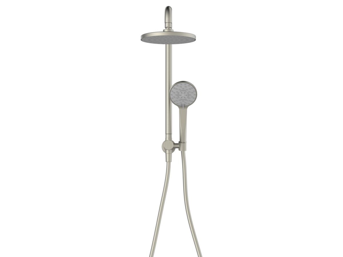 Supporting Image - Posh Bristol MK2 Short Twin Shower Brushed Nickel (3 Star)