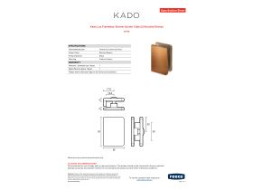 Specification Sheet - Kado Lux Frameless Shower Screen Clips (2) Brushed Bronze